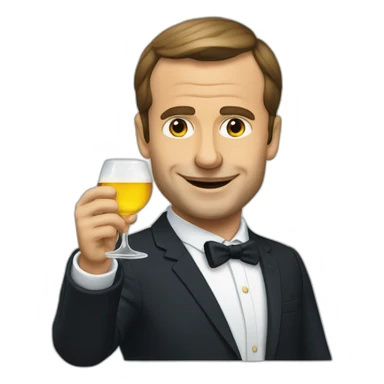 Macron qui boit de l’alcool sticker