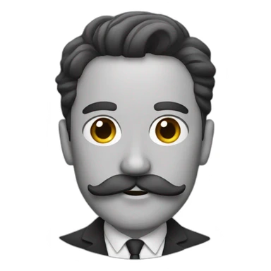 solo gentleman with mustache sticker