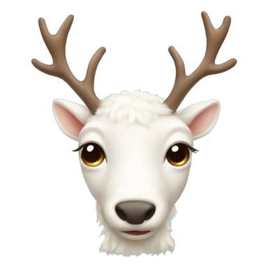 Cute albino reindeer  sticker