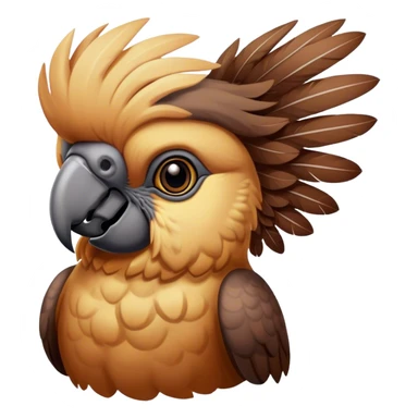Brown cockatoo sticker