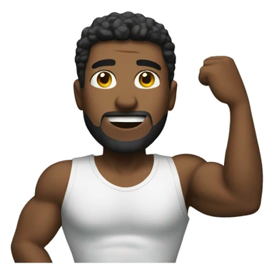 man flexing money sticker