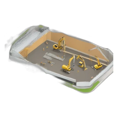 construction yard of a sports facility sticker