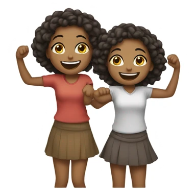 girls parting  sticker