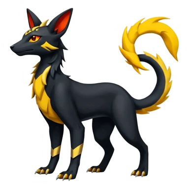 Umbreon-Anubis-Salandit-Zeraora-fusion, full body sticker