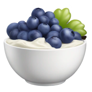 yoghurt bowl with grapes and blueberries sticker
