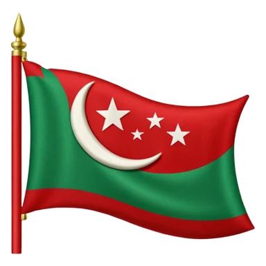 Türkmen flag sticker