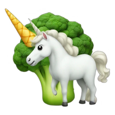 A unicorn in the shape of broccoli sticker