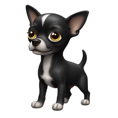 Black chihuahua dog  sticker