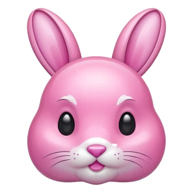 crystal bunny pink sticker