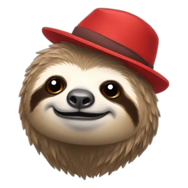 chilled-sloth-in-red-hat sticker