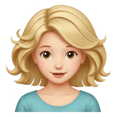 girl twirling hair blushing sticker