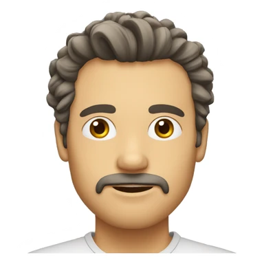 uomo rozzo, capelli lunghi castani sticker