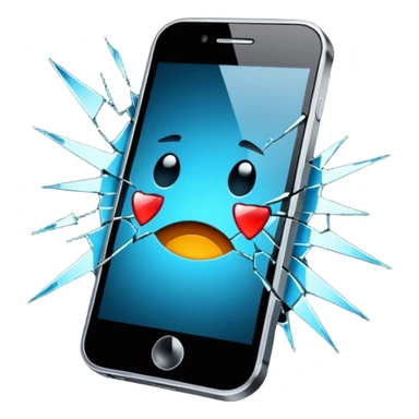 broken mobile phone sticker