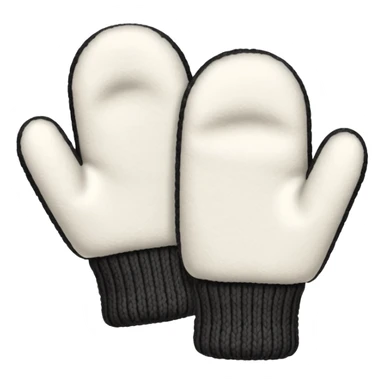 A white mittens without face sticker