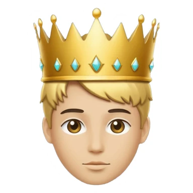 silhouette with a crown above the head sticker