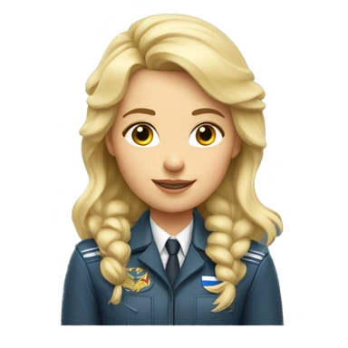 Blonde russian Pilot Girl sticker