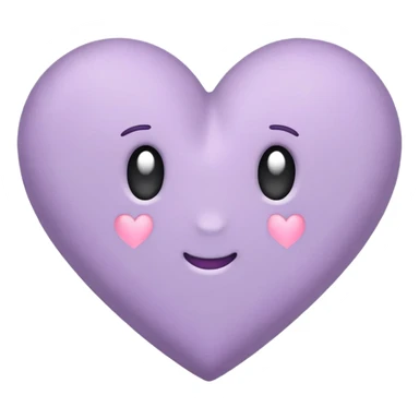 Pale purple heart felt  sticker