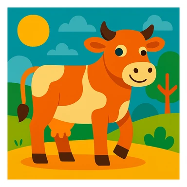 Cow sticker