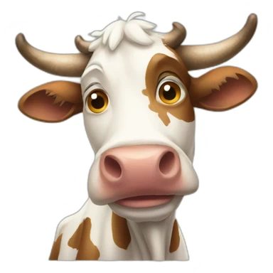 really old cow sticker