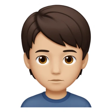 Niño con el pelo divido en dos sticker