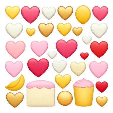 Romantic pink-red-gold-yellow-white pastel lush aesthetic sticker