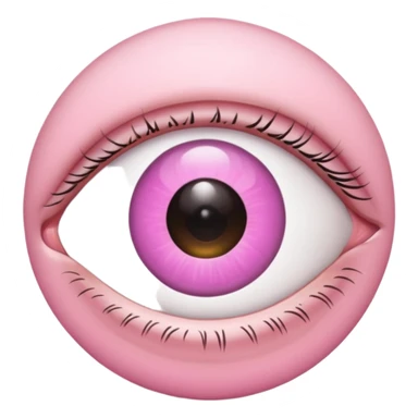 Regular Eye emoji but with pink iris sticker