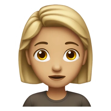 girl thinking sticker