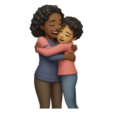 sister hug sticker