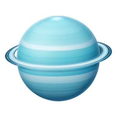 planet Uranus with rings sticker