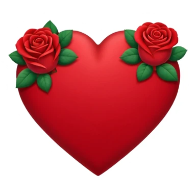 Heart with roses sticker