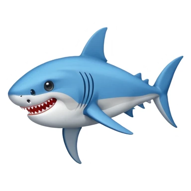 Un tiburón con tenis azules  sticker