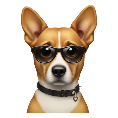 Supper cool dog with sunnies  sticker