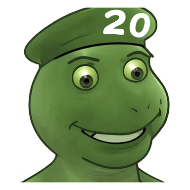 Man celebrating 20years work anniversary  sticker