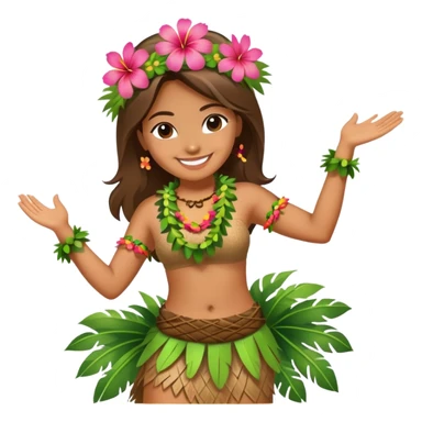Hula dancer sticker