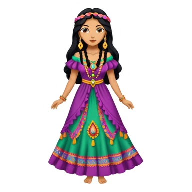 Esmeralda gypsy woman from Hunchback of Notre Dame sticker