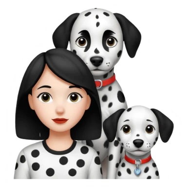 Girl Dalmatian and boy Dalmatian  sticker