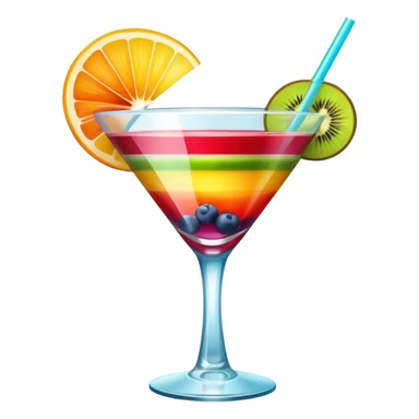 colorful cocktail sticker