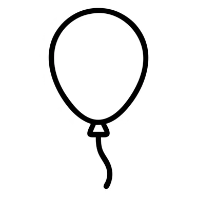 outlined balloon icon, no fill sticker