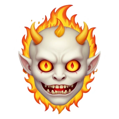 😈 com fogo por baixo sticker