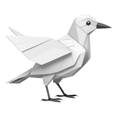 Bird origami minimalist  sticker
