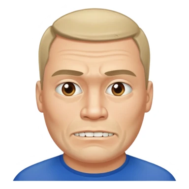 big  square-faced russian man thick jawed sticker