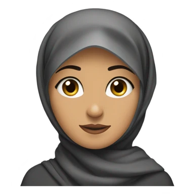 Egyptian Muslim woman wearing a hijab shrugging her shoulders sticker