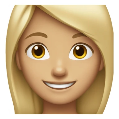 smiling girl with blonde hair brown eyes sticker