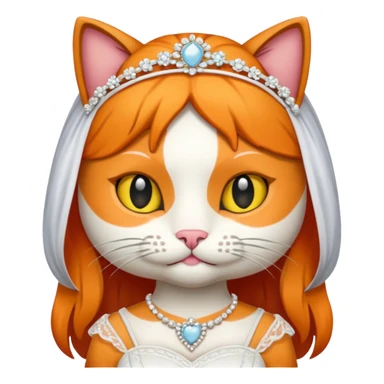 calico cat bride sticker