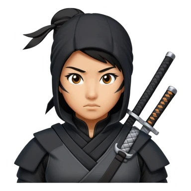 Asian girl ninja sticker