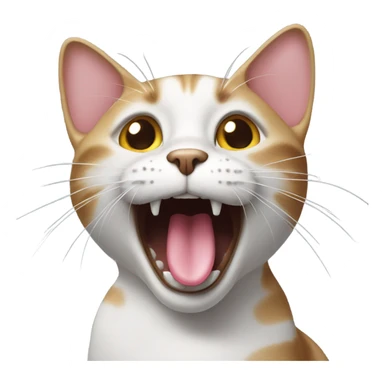 Cat sticking tongue out and shaking head sticker