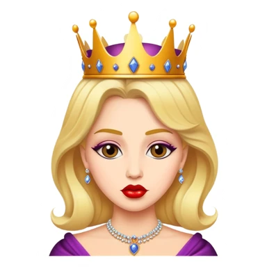 Queen with kiss  sticker