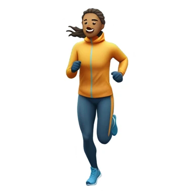 Freezing runner near frozen lake sticker