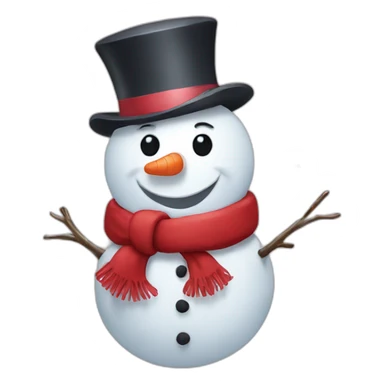 Snowman with love sticker