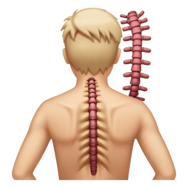 bad bodily posture, messed up spine, suffering from scolisosis sticker